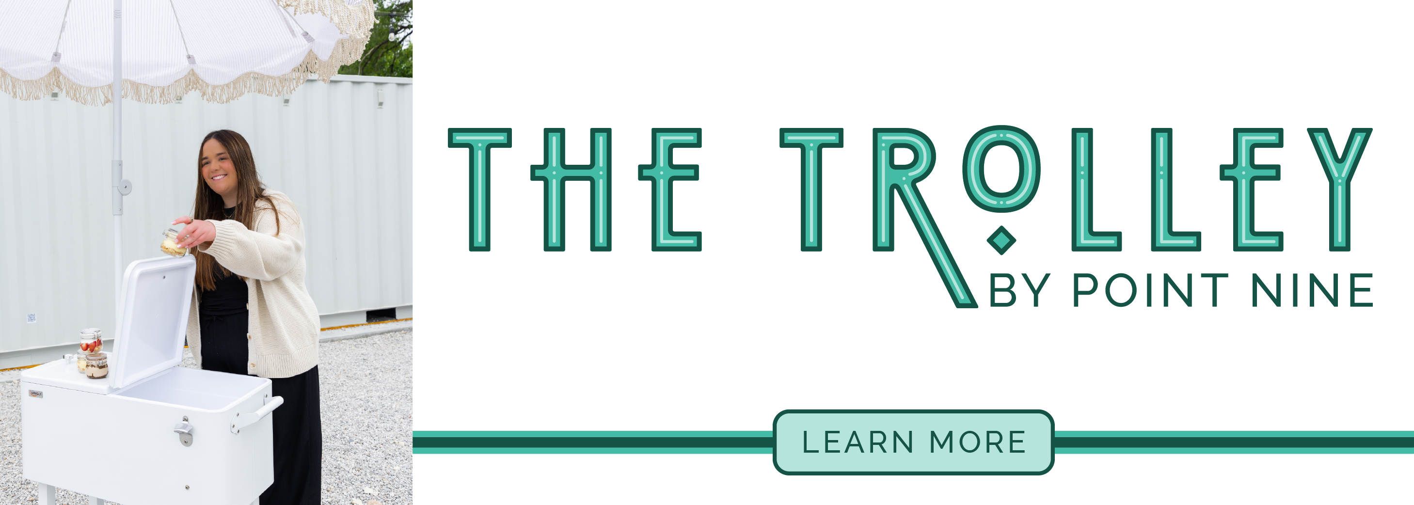 The Trolley by Point Nine Trailside. The perfect addition for your next event!